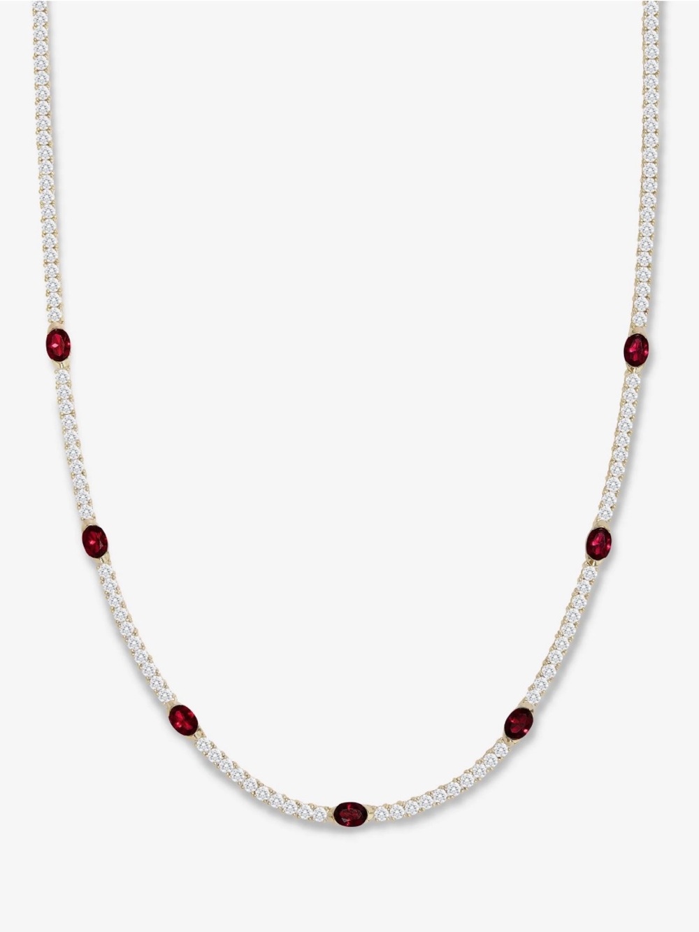 NWT Melinda Maria Gold/Ruby “The Maven Necklace”